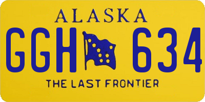 AK license plate GGH634