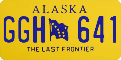 AK license plate GGH641