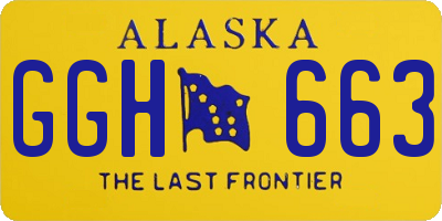 AK license plate GGH663
