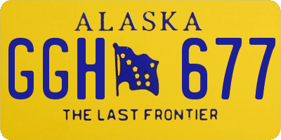 AK license plate GGH677