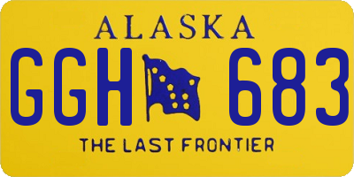 AK license plate GGH683