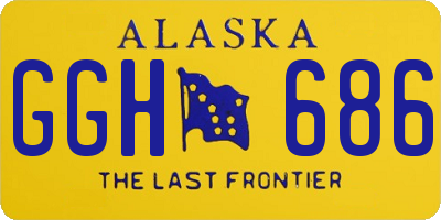 AK license plate GGH686