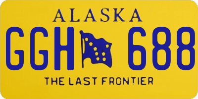 AK license plate GGH688
