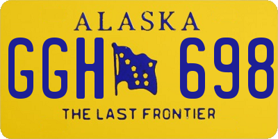 AK license plate GGH698
