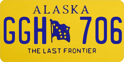 AK license plate GGH706