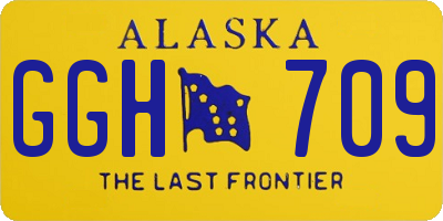 AK license plate GGH709