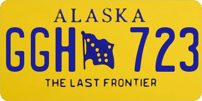 AK license plate GGH723