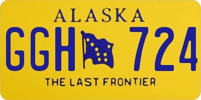 AK license plate GGH724