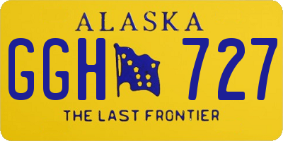 AK license plate GGH727