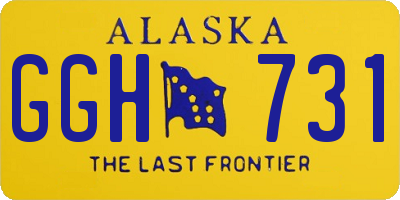 AK license plate GGH731