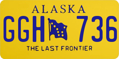 AK license plate GGH736