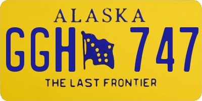 AK license plate GGH747