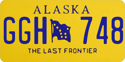 AK license plate GGH748