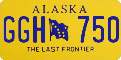 AK license plate GGH750