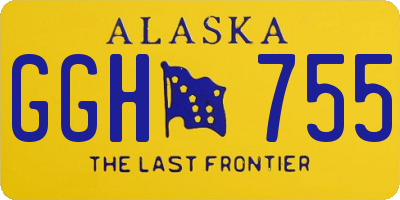 AK license plate GGH755