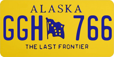 AK license plate GGH766