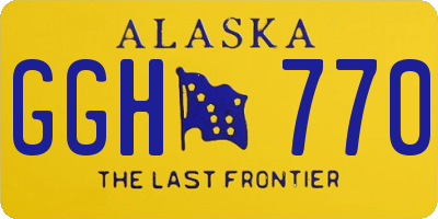 AK license plate GGH770