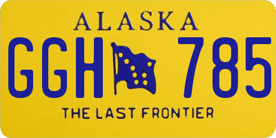 AK license plate GGH785