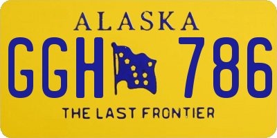 AK license plate GGH786