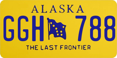 AK license plate GGH788