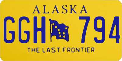 AK license plate GGH794
