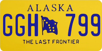 AK license plate GGH799