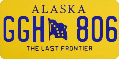 AK license plate GGH806