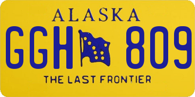 AK license plate GGH809