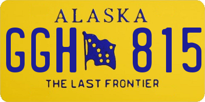AK license plate GGH815