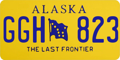 AK license plate GGH823