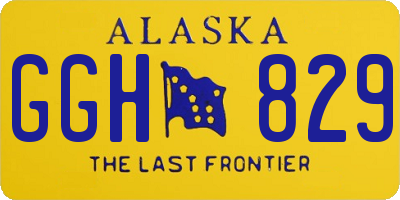 AK license plate GGH829
