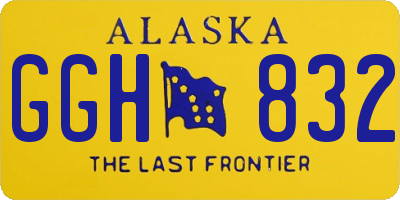 AK license plate GGH832