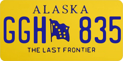 AK license plate GGH835