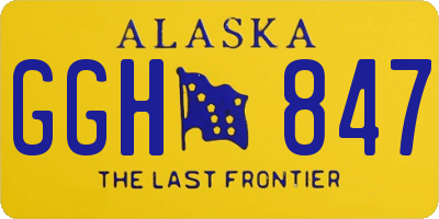 AK license plate GGH847