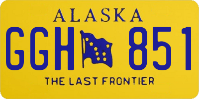 AK license plate GGH851