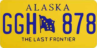 AK license plate GGH878