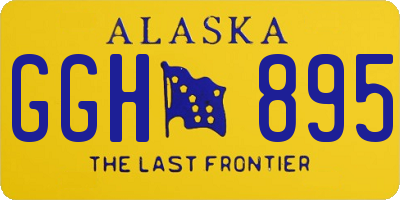 AK license plate GGH895