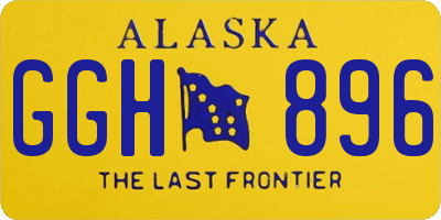 AK license plate GGH896