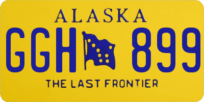 AK license plate GGH899