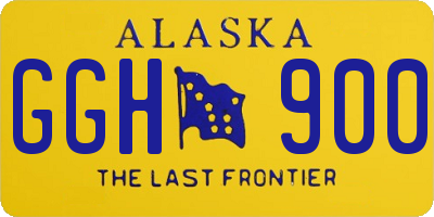 AK license plate GGH900