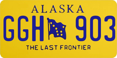 AK license plate GGH903