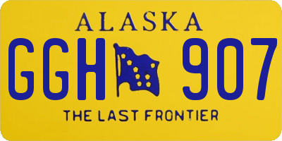 AK license plate GGH907