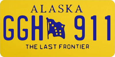AK license plate GGH911