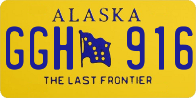 AK license plate GGH916