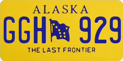 AK license plate GGH929