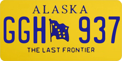 AK license plate GGH937