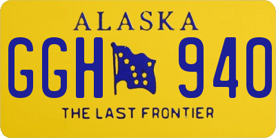 AK license plate GGH940