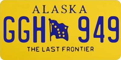 AK license plate GGH949