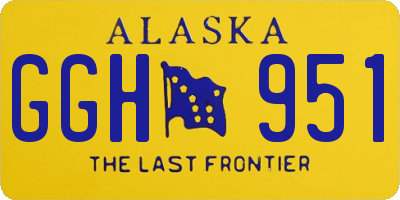 AK license plate GGH951
