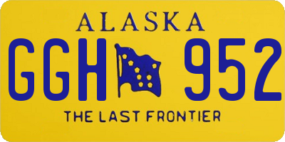 AK license plate GGH952